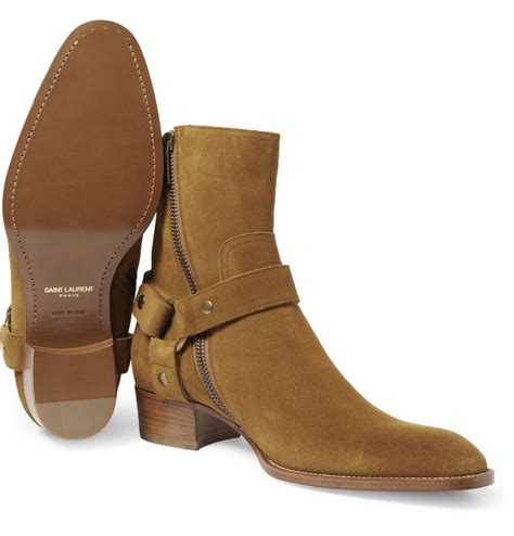 ysl brown men shoes|yves Saint Laurent boots men's.